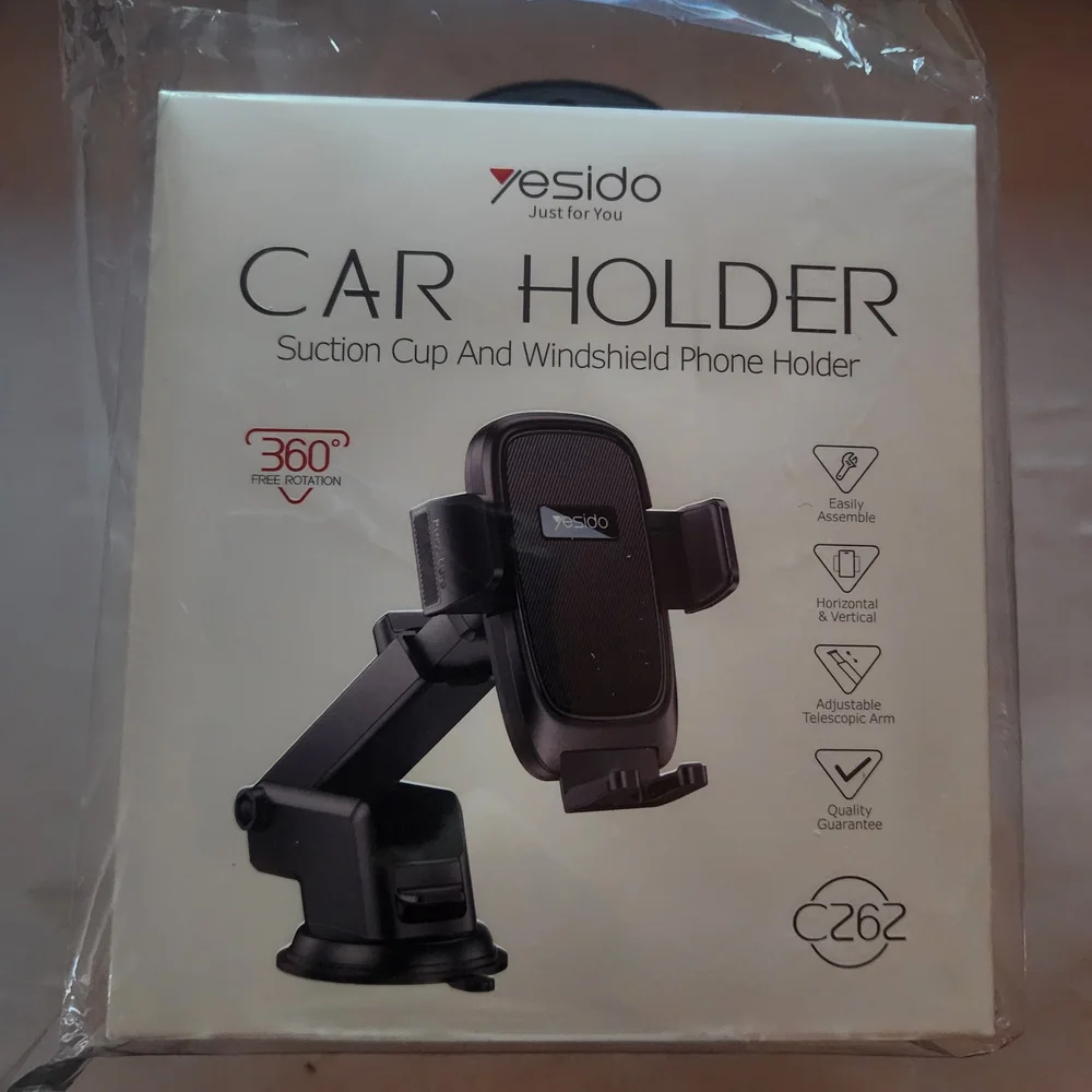 Black Car Holder Suction Cup and Windshield Phone Holder